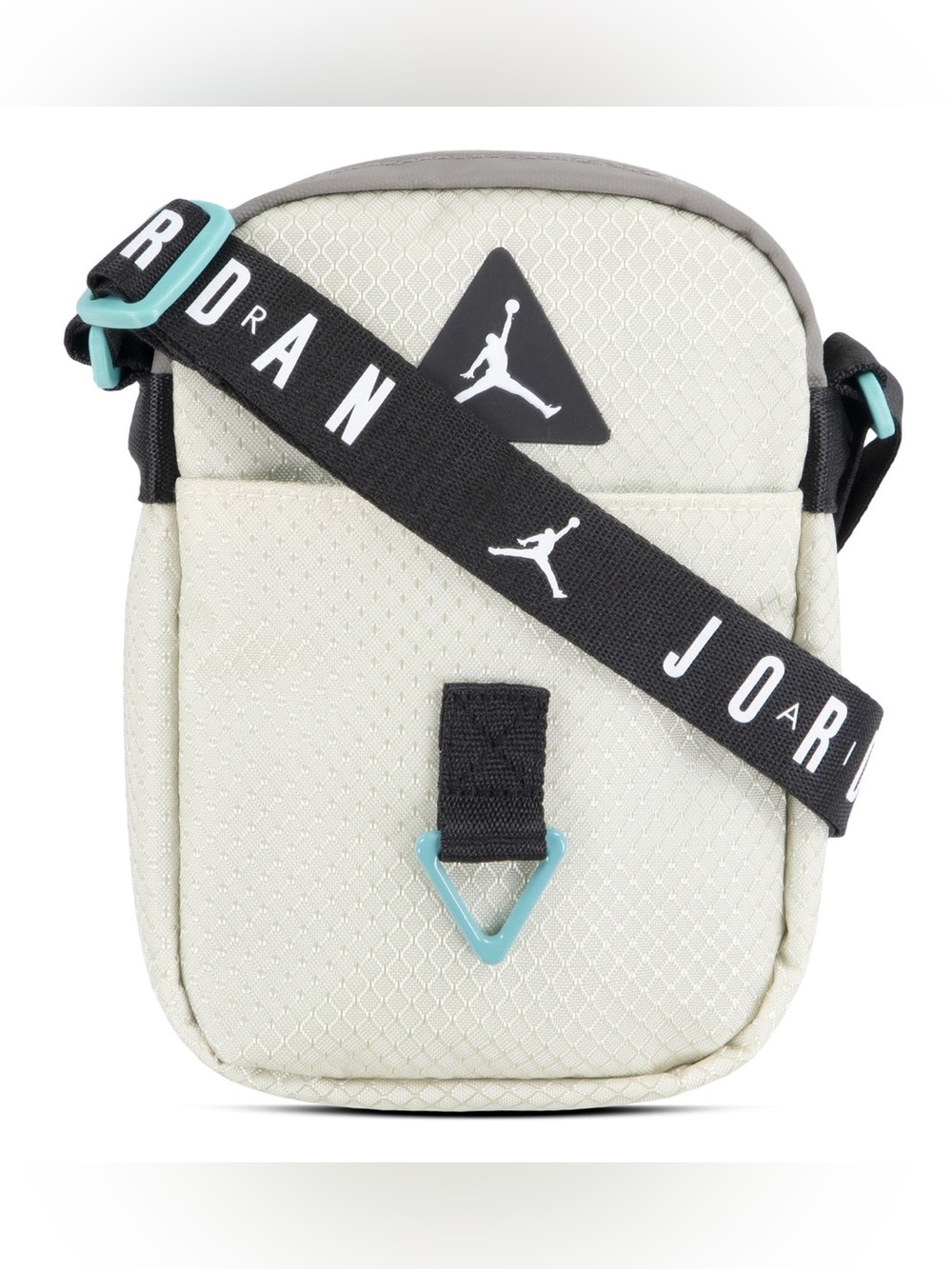 Jordan Cream Crossbody Bag with Black Branded Strap